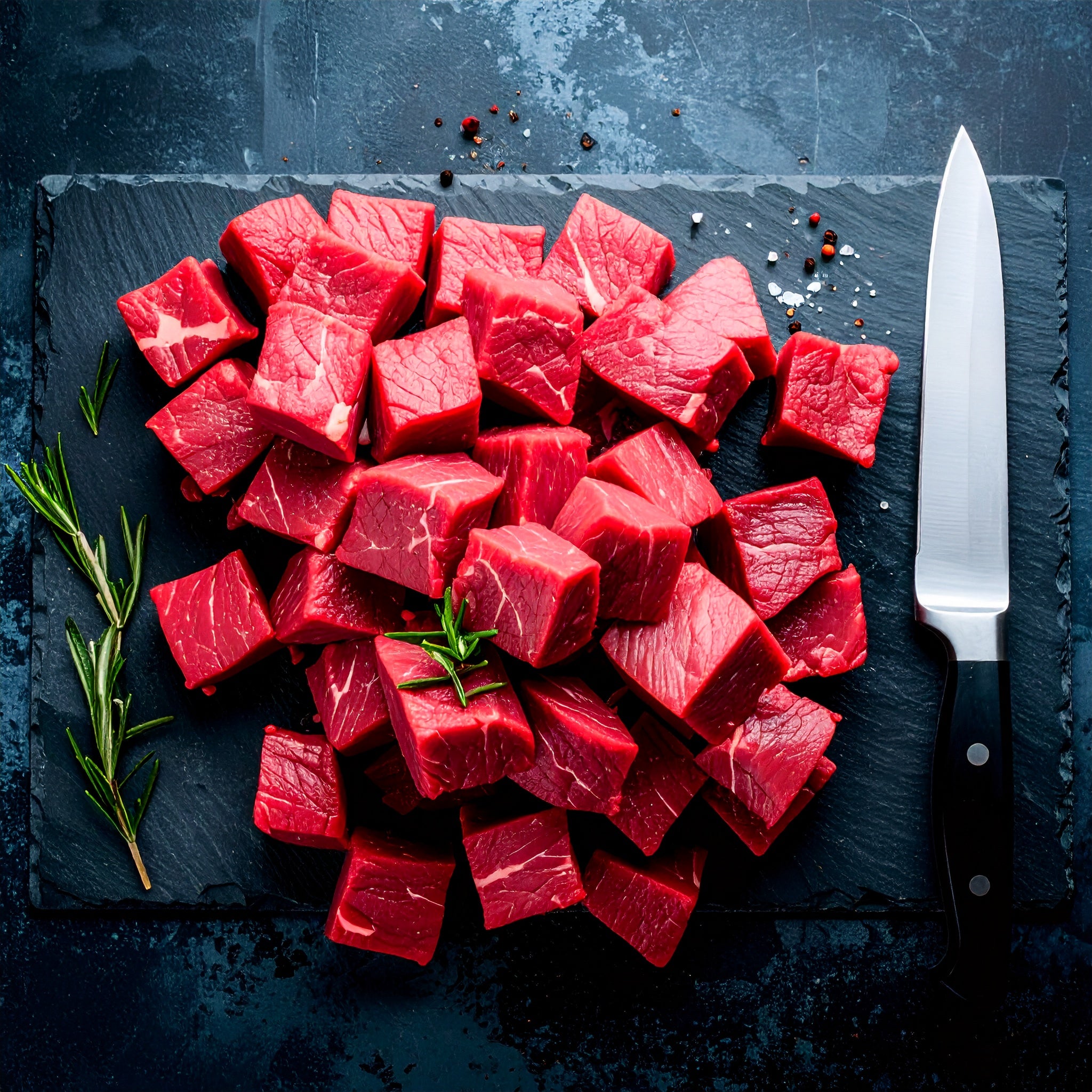 Fresh Organic Beef Cubes Australia