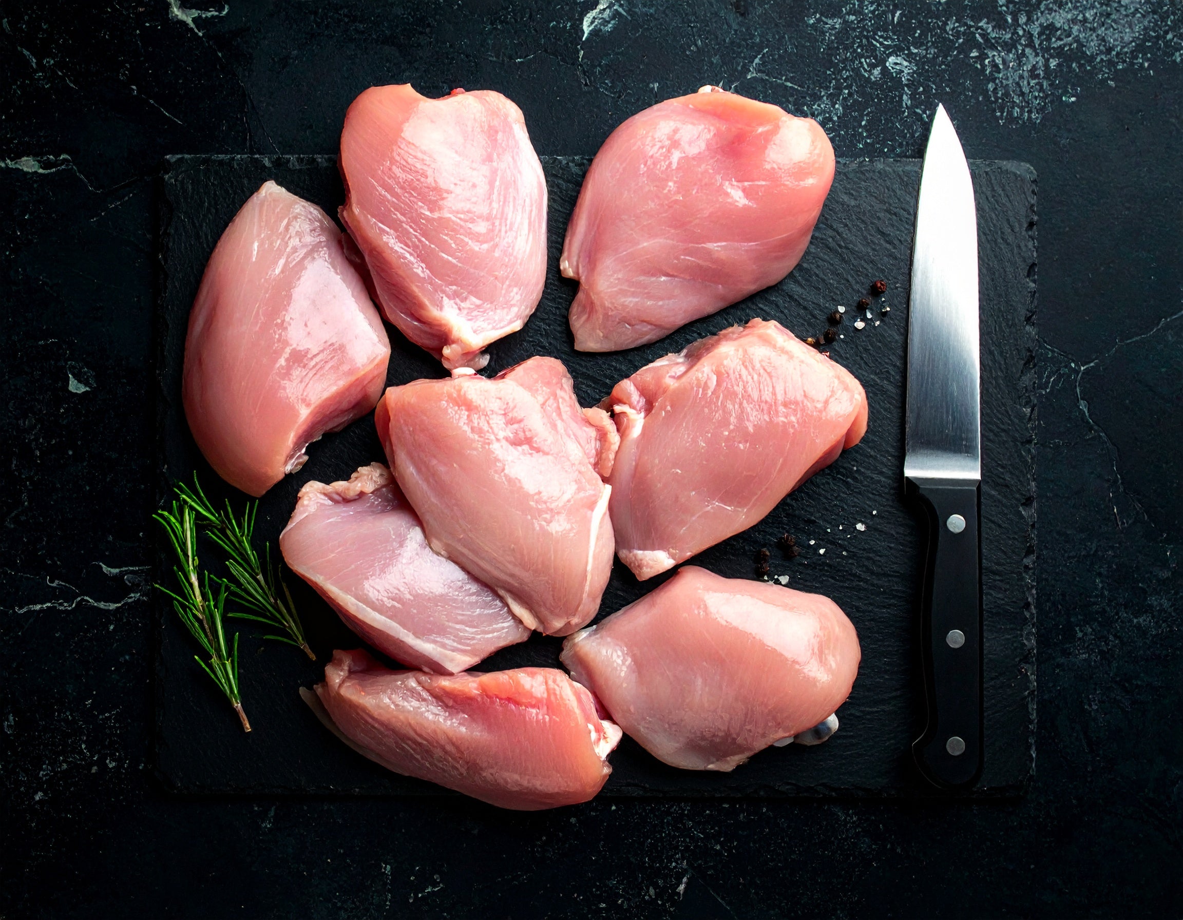 Fresh Organic Skinless Whole Chicken Cuts
